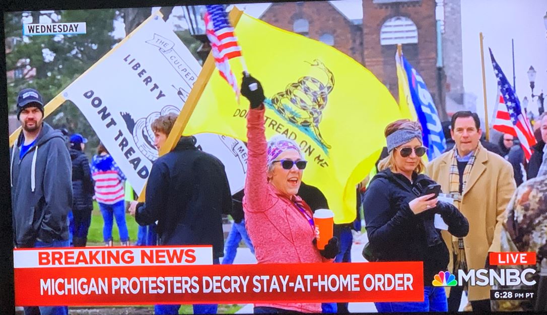 Lansing Michigan protesting stay-at-home order