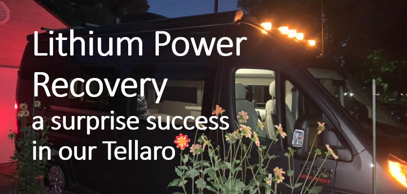Lithium power success depicted in our Tellaro van