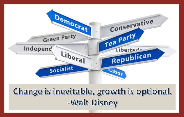 DSA Crossroads for Change with Walt Disney quote: Change is Inevitable, Growth is Optional