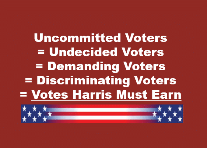 Undecided voters as Harris must earn